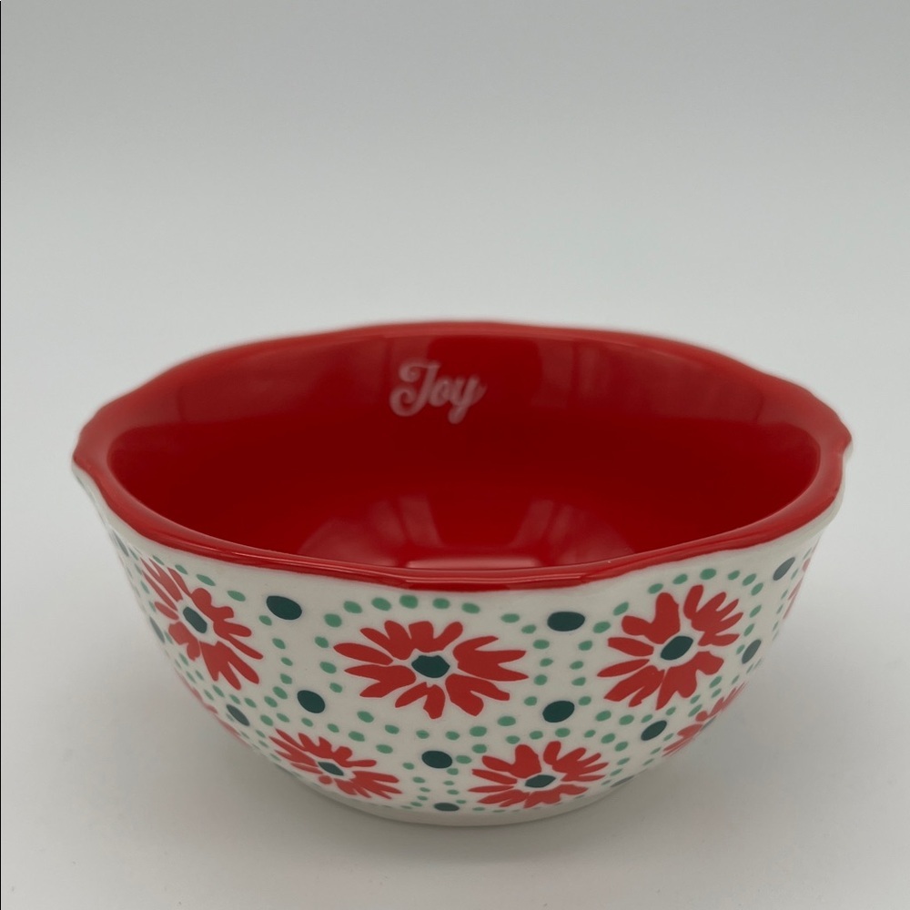 NWT The Pioneer Woman “JOY” Small Fruit Bowl / Serving Bowl “Holiday Daisy”
